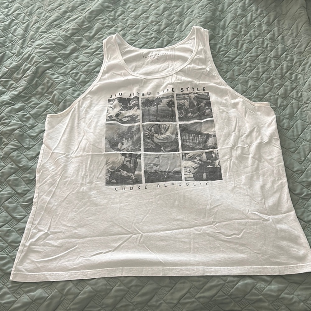 White Choke Republic Graphic Tank Top